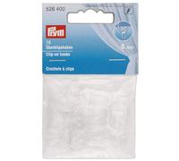 Crochets à clips transparents 6 mm pour rideaux - Prym 526400