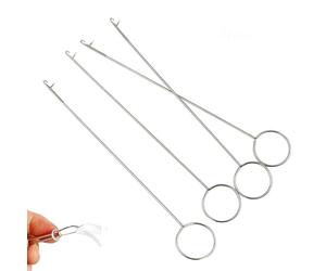 Crochets à Couture avec Loquet,3 PCS Boucle de Couture Crochet Tourneur Outil Longue Outil de Couture Crochet de Retournement de Boucle pour Bandes de Ceintures en Tissu Accessoires de Tricot DIY