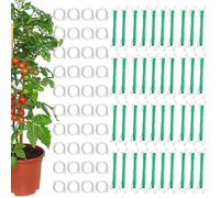 Crochets à tomates avec ficelle | Empêche le pincement, aide à grimper durable et robuste - 40 crochets doubles pour tomates avec fil de liaison | pour concombres, intérieur, extérieur, jardin, ferme