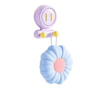 Crochets à Ventouse Porte-Serviette à Double Extrémité Sans Perçage | Crochets Muraux Douche, Porte-Brosse Pour bandeau chouchous éponge fleur de douche salon chambre cuisine Violet