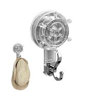 Crochets à ventouse pour serviettes réutilisables et solides | Robuste et amovible, sans perforation en forme de roue de bateau pour cuisine, fenêtre, porte, salle de bain