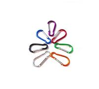 Crochets à Verrouillage Rapide, Lot de 5 mousquetons colorés en Alliage d'aluminium, Mousqueton à Ressort, for Camping, Escalade, Boucle Verrouillage, Crochet, Outil pêche, 6 Couleurs