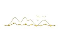 Crochets à vêtements muraux, Porte-manteau mural créatif Meta, crochets muraux décoratifs, construction entièrement en métal for veste, manteau, chapeau dans l'entrée du vestiaire(Gold,82cm/32.2in)