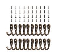 Crochets à visser pour accrocher au mur - Porte-manteau familial en laiton - Petit crochet à suspendre pour vêtements - Accessoires en alliage - Grands crochets pour tasses (bronze, taille unique)