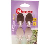 Crochets adhésifs - METALTEX - Lilliput - Inox - Lot de 4 - Résistants à l'humidité