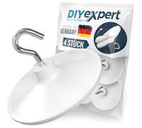 Crochets adhésifs pour plafond - SVATV - 4 pièces - Supporte jusqu'à 500 g - Blanc - Montage sans perçage - 38x38x25 mm