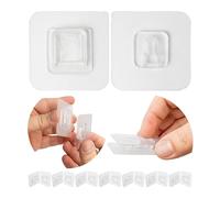 Crochets Adhésifs Transparents, 8 paires, 60 x 60 mm, crochet multifonctionnel, Adhérence aux portes et murs de salle de bain, cuisine, Porte-serviette auto-adhésif, crochet mural, crochet de fixation