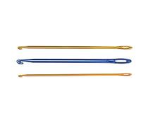 Crochets avec Trou pour les Yeux, Aiguilles à tricoter tunisiennes en aluminium, 3 pièces pour Pulls et écharpes