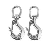 Crochets coulissants 2 pièces crochet à chape de levage pivotant en acier inoxydable 304 crochet de chaîne à chape de levage pivotant rotatif pour grues d'ingénierie (350KG)