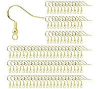Crochets de Boucle d'Oreilles 100 Pieces Crochets Oreille Argent Sterling 925 avec Boule Ressort pour DIY Fabrication de Bijoux 14K Plaqué Or