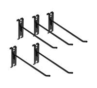 Ｚｉａｌｏｆｉ Crochets de Chevilles de Mur de Grille, 5 Pièces, Crochets pour Panneau Mural de Grille, Accessoires de Grille Murale pour Atelier, Noir 20cm