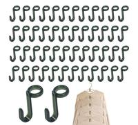 Crochets De Cintre Gain De Place,50 Pièces Multifonctionnelles à Gain de Place | Kısa Kollu Yuvarlak Yaka Hawaii Desenli Tişört Yaz Kıyafetleri,Pour Dortoir Chambre Buanderie Armoire Résidents D'Appar