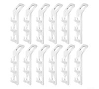 Crochets de cintres peu encombrants avec 3 crochets chacun, adaptés pour l'organisation de placards et d'armoires, compatibles avec différents styles de cintres