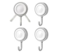 Crochets de douche autocollants - Crochets muraux rotatifs de 7,5 cm - Cintres adhésifs robustes pour salle de bain, cuisine et chambre à coucher - Articulation pivotante peu encombrante pour une