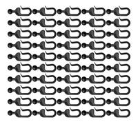 Crochets De Draps Gazebo 50x Noirs Crochet Tonnelle Multi-Usages Abs Anti-Rouille Crochets pour Les Rideaux pour Décoration Tentes Et Rideau Douche