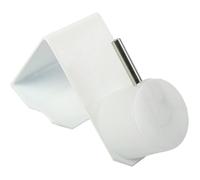 Crochets de fenêtre pour tringle à rideaux - FEBEST - Lot de 2 - Fixation latérale et haute - Métal - Blanc