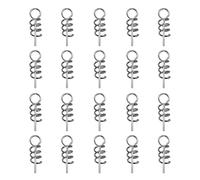 Crochets de Fixes à vis de pêche - 20 Ressorts de leurre Souples | Goupilles de Crochet de pêche en Plein air pour Une Fixation sécurisée, Crochets antirouille, Parfait