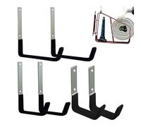 Crochets De Garage | Support Utilitaire Résistant À La Rouille 6 Pièces | Crochets Montés Au Mur Pour Abri Et Garage | pour Atelier Abri Grenier Sous-sol Outils de Jardin Échelle Vélo Tuyau Pneu