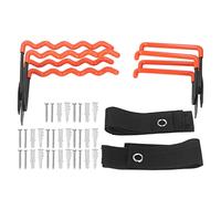 Crochets de garage Utilitaire lourd Mur à support mural rangement Rangement non glissant Revêtement avec rallonges pour garage Garden Shop Basement Warehouse Iron Pvc Nylon 4 Pack