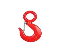 Crochets de levage en acier, crochet de préhension à chape, crochet à œil pivotant for le levage de poids et la Construction de navires, crochet de levage de grue avec loquet(E-0.5T)