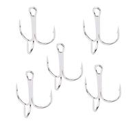 Crochets De Pêche, 50 Pièces De Pêche Hameçon Triple Porte-appât à Vis De Pêche Accessoires D'outils De Pêche Argent dix