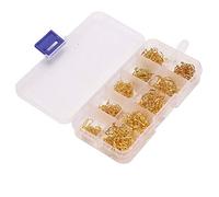 Crochets de pêche 500 Pcs Terminal de pêche en mer Crochets de pêche Tailles 3-12 hameçons Ensemble avec boîte de pêche Transparente pour Accessoire de pêche(#3)