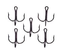 Crochets de pêche 50pcs / lot Black/Gold/Silver Fishing Crochet Matériau en Carbone en Acier Haut Trois Crochets Temps de pêche Outils de Poisson Crochets (Couleur: Argent, Taille: 4)