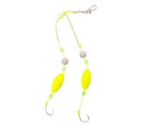 Crochets de pêche Doubles, équipement de pêche à la dérive avec appâts - Portable Multifonctionnel avec I Love Double Inversion pour Les étangs, Les Lacs, la dérive et Le Lancement