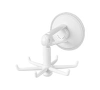 Crochets de plafond à suspendre pour ustensiles de cuisine, support mural rotatif à 360° avec 6 crochets pour armoire de cuisine et de salle de bain (2 blancs, 11 à 3 cm)