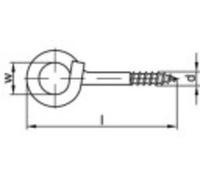 Crochets de plafond TOOLCRAFT Type 18 Acier galvanisé Ø9mm 140mm 20pcs
