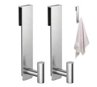 Crochets de Porte de Douche en Verre 2 Pièces Support pour Robes de Salle | Compatibles Verre de 10 mm pour Serviette sur Porte de Douche pour Dormitoire, Cuisine, Université, Appartement,