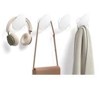 Crochets de portemanteau SONGMICS HOME 4 pièces, crochets de mur pour suspendre des manteaux, des serviettes, chaque crochet supporte jusqu'à 11 lb, design inspiré de l'œuf, pour salon, chambre, entré