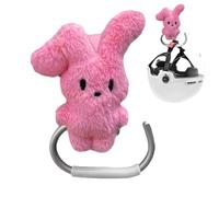 Crochets de poussette,Crochets de sac de poussette - Crochet de poussette multifonctionnel,Support de sac de voyage de moto en d'aluminium avec lapin dessin animé, organisateur de bor