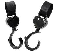 Crochets de poussette pour sacs, 2x Clips de rangement Pram | Crochets de sac à poussette rotatif à 360 degrés Crochets de sac maman pour le sac à main, l'organisateur, les bouteilles d'eau