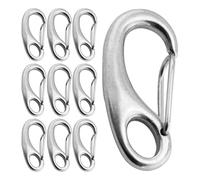 Crochets de printemps, carabiner clé en acier inoxydable | Clip de verrouillage rapide en acier inoxydable, multifonctionnel, forme d'oeuf, 10 pièces pour les bateaux, randonnée, camping, campeurs, bo