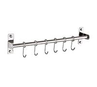 Crochets de rangement en acier inoxydable, 6/8 Crochets Barre Ustensile Cuisine Support Mural Barre Cuisine Porte Ustensile Cintre Patère Tube Barre Serviette Manteau