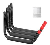 Crochets de rangement Jumbo de 15 cm, support mural pour kayak, échelles robustes pour planche de paddle, planche de surf, planche de réveil, support de canoë capacité de 100 livres, noir