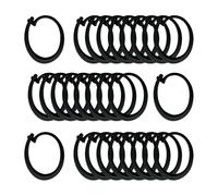 Crochets de rideau en plastique noir lisse pour tonnelle, accessoires de remplacement pour extérieur, hôtel, tente, auvent, rideaux et moustiquaire