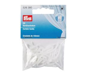 Crochets de rideaux blancs Ø 23 mm x 10 mm - Prym 526380