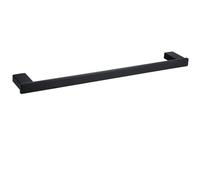 Crochets de salle de bain en acier inoxydable noir - Support mural pour papier toilette et barre porte-serviettes - Accessoires de cuisine et de salle de bain - Porte-serviettes simple peu encombrant