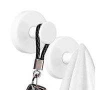 Crochets de salle de bain pour mur, crochets à ventouse solides | Cintre mural en acier inoxydable | 2 crochets sans perçage, crochet de rangement antirouille pour carreaux brillants, acryliques