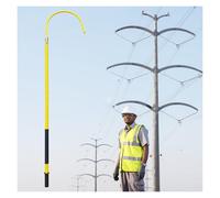 Crochets de Sauvetage isolés Haute Tension 10 KV, 35 KV, 110 KV, équipement de Sauvetage Anti-électrocution, Noyade, Incendie, Dispositif de sécurité électrique Portable (1,5 m/4,9