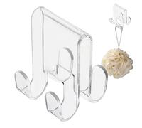 Crochets de serviette - Porte-serviette en verre pour salle de bain | Acrylique transparent, installation facile pour organiser robes, serviettes, vêtements, gants et autres accessoires