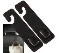 Crochets de siège arrière pour voiture, 2 crochets de rangement pour appuie-tête, crochets pliables - Cintres de rangement automobile, SUV, caravane, organiseur d'intérieur pour