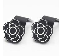 Crochets De Siège De Voiture,Cintre Camélia,Sac À Main,S,Données De Direction,Support De Stockage,Clip,Universel,Accessoires De Voiture,2 Pièces - Type Black