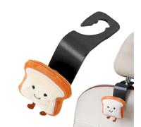 Crochets de siège de voiture, crochet de sac de voiture | Crochet pour appui-tête de voiture, dessin animé Toast, cintre pour manteau de voiture,Cintres de voiture multifonctionnels, crochets d'organ
