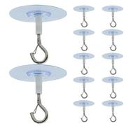 Crochets de suspension de plafond - 12 crochets à coller, ensemble avec crochets à œillets autocollants, 2,56 x 1,77 pouces suspension de plafond multi-usages | pour lanternes carillons éoliens