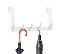 Crochets De Suspension De Porte - Support De Rangement En Métal Sur La Porte Pour Vêtements Et Articles Essentiels De Salle De Bain, Système D'installation Sans Dommage | Rail De Suspension Durable Et