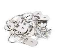 Crochets de Suspension pour Cadres, 50 Pièces, Fer, 22 - 53mm, Couleurs Argent Cyan Bronze Or - Accessoires Stables et Durables, Montage Facile pour Accrocher Tableaux et Photos (B)