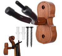 Crochets de suspension pour guitare - Acajou mural pour guitare | Crochet pour violon | Support de charge solide | Supports de guitare pour alto, ukulélé, violon et autres instruments à cordes